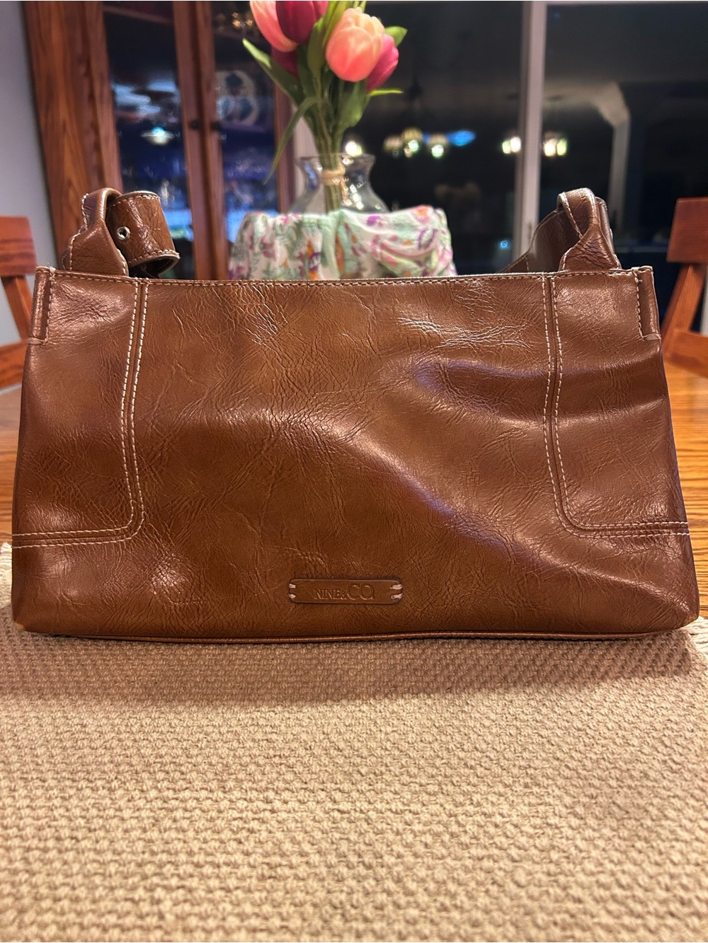 Nine & Co. Brown Leather Shoulder Bag